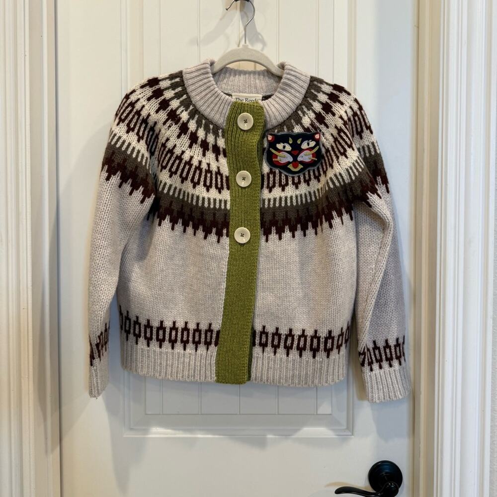 The Reeds Colorblocked Fair Isle Wool Cardigan - Picture 4 of 8